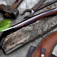 KAMA KNIFE/Traditional Japanese knife/Farmer Sickle /Leaf spring of truck/Rosewood Handle/Sharpen/Tempered/Ready to use/knife/knives