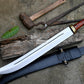 KINDAJAL SWORD /19 inches long Blade Hand Forged Sword/ Kindajal Machete/Handmade from Leaf spring of Truck-Balance water tempered/Sharpe