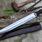 HUNTING KNIFE / 15 inches long Blade Hunting knife / Hand forged knife / Made from Leaf spring of truck / Tempered / Sharpen/ Ready to use