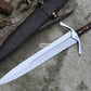 VIKING DAGGER/14 inches Long Blade hand forged Dagger/Leaf spring of truck/Rosewood Handle/Sharpen/Tempered/Ready to use/knife/knives