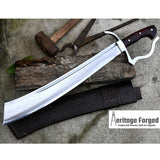 PARANG MACHETE / Large Jungle Machete/18 inches Long Blade Heavy duties machete/ Full tang/ Leaf spring of truck/ Tempered/Sharpen/Working