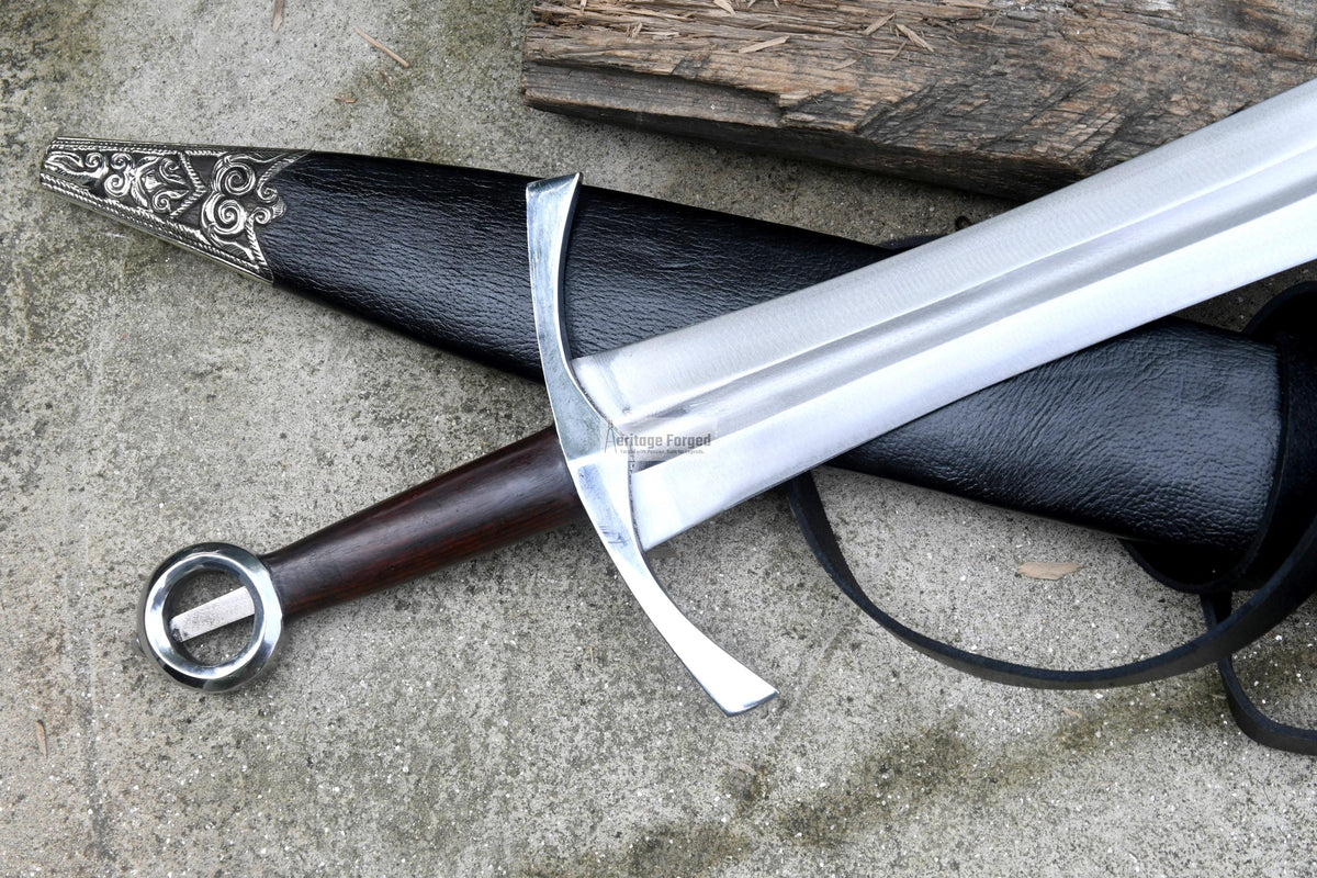 VIKING SWORD/24 inches Long Blade hand forged Sword/Leaf spring of truck/Rosewood Handle/Sharpen/Tempered/Ready to use/knife/knives