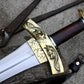 VIKING SWORD/25 inches Long Blade hand forged Sword/Leaf spring of truck/Rosewood Handle/Sharpen/Tempered/Ready to use/knife/knives