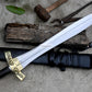 VIKING SWORD/25 inches Long Blade hand forged Sword/Leaf spring of truck/Rosewood Handle/Sharpen/Tempered/Ready to use/knife/knives