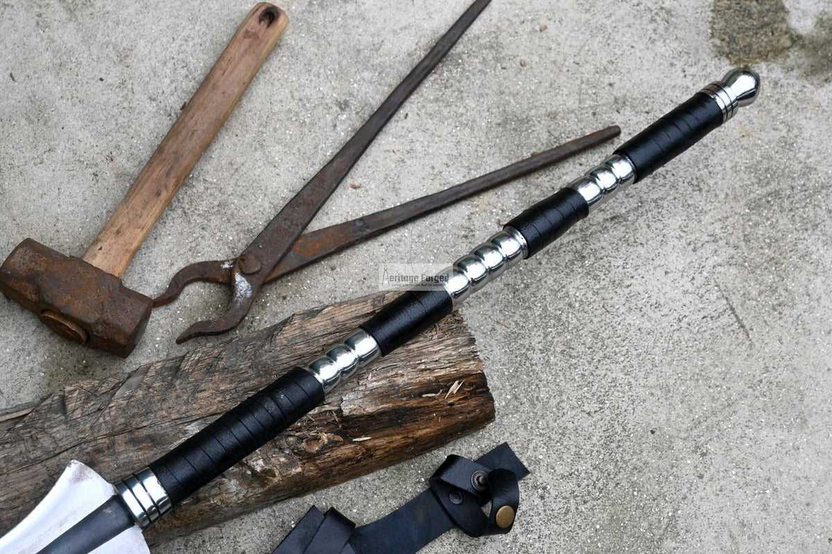 ACHILLES SPEAR / hand forged spear /12 inches Long Blade spear/ Greek Achilles Spear/ Full tang/ Leaf spring of truck/ Tempered/Sharpen