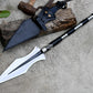 ACHILLES SPEAR / hand forged spear /12 inches Long Blade spear/ Greek Achilles Spear/ Full tang/ Leaf spring of truck/ Tempered/Sharpen