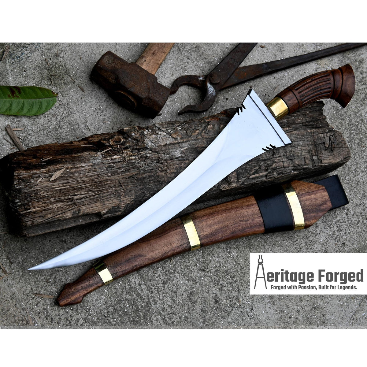 MORO DAGGER/14 inches Long Blade hand forged Filipino Dagger/Leaf spring of truck/Rosewood Handle/Sharpen/Tempered/Ready to use/knife/knives