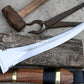 MORO DAGGER/14 inches Long Blade hand forged Filipino Dagger/Leaf spring of truck/Rosewood Handle/Sharpen/Tempered/Ready to use/knife/knives