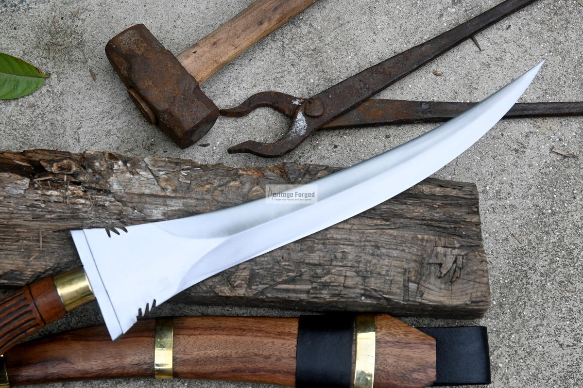 MORO DAGGER/14 inches Long Blade hand forged Filipino Dagger/Leaf spring of truck/Rosewood Handle/Sharpen/Tempered/Ready to use/knife/knives