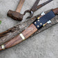 MORO DAGGER/14 inches Long Blade hand forged Filipino Dagger/Leaf spring of truck/Rosewood Handle/Sharpen/Tempered/Ready to use/knife/knives