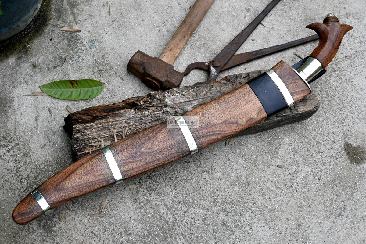 GARAB SWORD /20 inches long Blade Hand Forged Filipino Sword/ Machete/Handmade from Leaf spring of Truck-Balance water tempered/Sharp