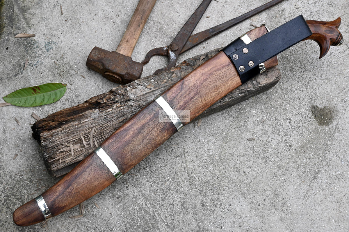 GARAB SWORD /20 inches long Blade Hand Forged Filipino Sword/ Machete/Handmade from Leaf spring of Truck-Balance water tempered/Sharp
