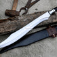 SCIMITAR SWORD/18 inches Long Blade hand forged Sword/Leaf spring of truck/Rosewood Handle/Sharpen/Tempered/Ready to use/knife/knives