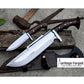 BOWIE KNIFE / 12 inches long Blade Hunting knife / Hand forged knife / Made from Leaf spring of truck / Tempered / Sharpen/ Ready to use