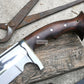 BOWIE KNIFE / 12 inches long Blade Hunting knife / Hand forged knife / Made from Leaf spring of truck / Tempered / Sharpen/ Ready to use