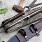BOWIE KNIFE / 12 inches long Blade Hunting knife / Hand forged knife / Made from Leaf spring of truck / Tempered / Sharpen/ Ready to use