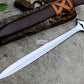 GREEK XIPHOS/ 21 inches Long Blade hand forged historical Sword/Leaf spring of truck/Wooden Handle/Custom forged sword