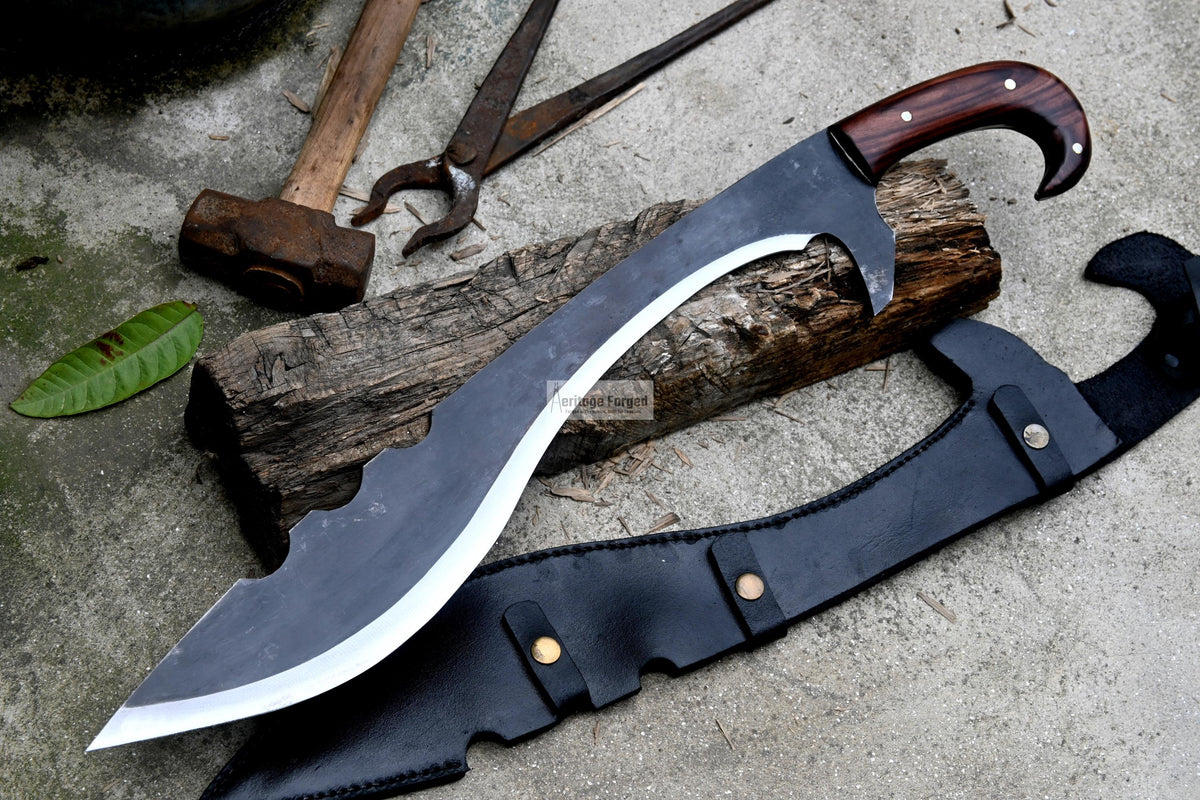 KOPIS MACHETE/ 20 inches Long Blade hand forged custom forged kopis /Leaf spring of truck /Sharpen/Tempered/Ready to use/knife/knives