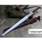 TANTO MACHETE / Large Jungle Machete/23 inches Long Blade Heavy duties machete/ Full tang/ Leaf spring of truck/ Tempered/Sharpen/Working