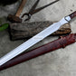 TANTO MACHETE / Large Jungle Machete/23 inches Long Blade Heavy duties machete/ Full tang/ Leaf spring of truck/ Tempered/Sharpen/Working