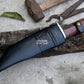 BOWIE KNIFE / 10 inches long Blade Hunting knife / Hand forged knife / Made from Leaf spring of truck / Tempered / Sharpen/ Ready to use