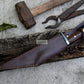 SEAX KNIFE / 8 inches long Blade Hunting knife / Hand forged knife / Made from Leaf spring of truck / Tempered / Sharpen/ Ready to use