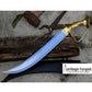 TALWAR DAGGER/15 inches Long Blade hand forged Sword/Leaf spring of truck/ Brass Handle/Sharpen/Tempered/Ready to use/ceremonial sword
