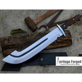 HEAVY MACHETE / Large Jungle Machete/ 16 inches Long Blade Heavy duties machete/ Full tang/ Leaf spring of truck/ Tempered/Sharpen/Working