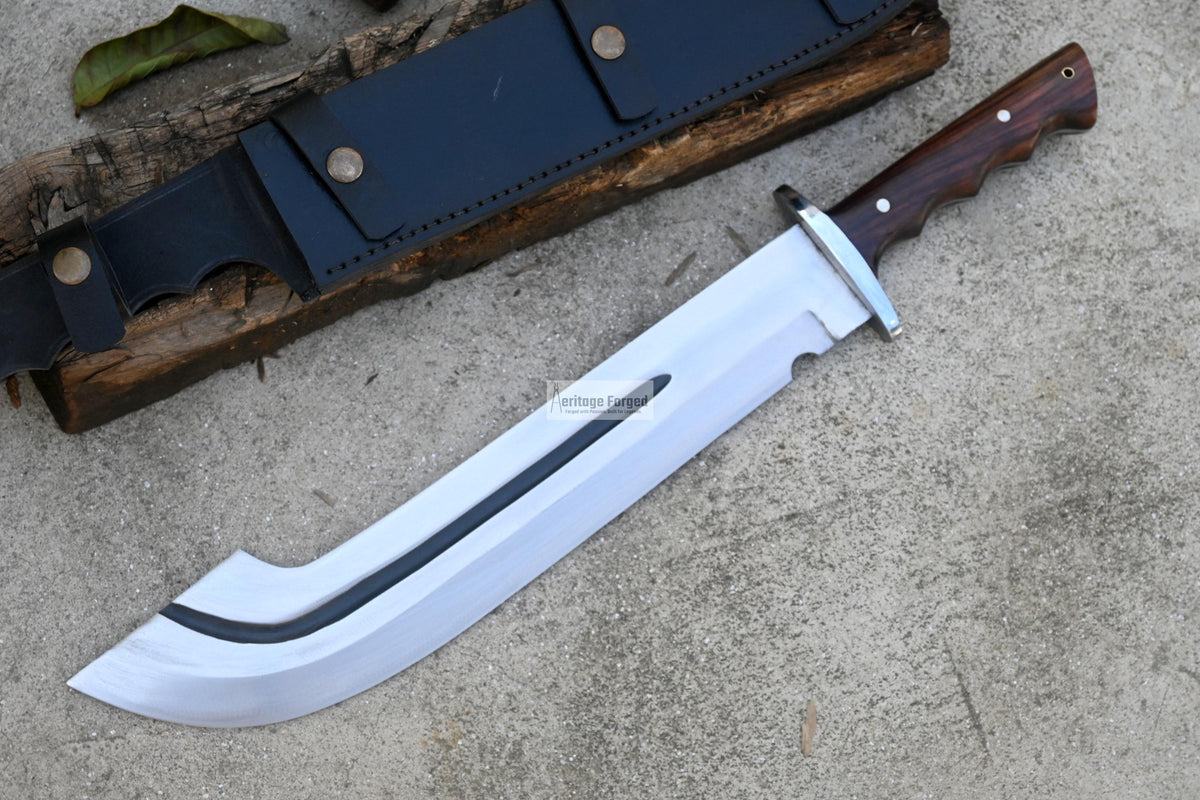 HEAVY MACHETE / Large Jungle Machete/ 16 inches Long Blade Heavy duties machete/ Full tang/ Leaf spring of truck/ Tempered/Sharpen/Working