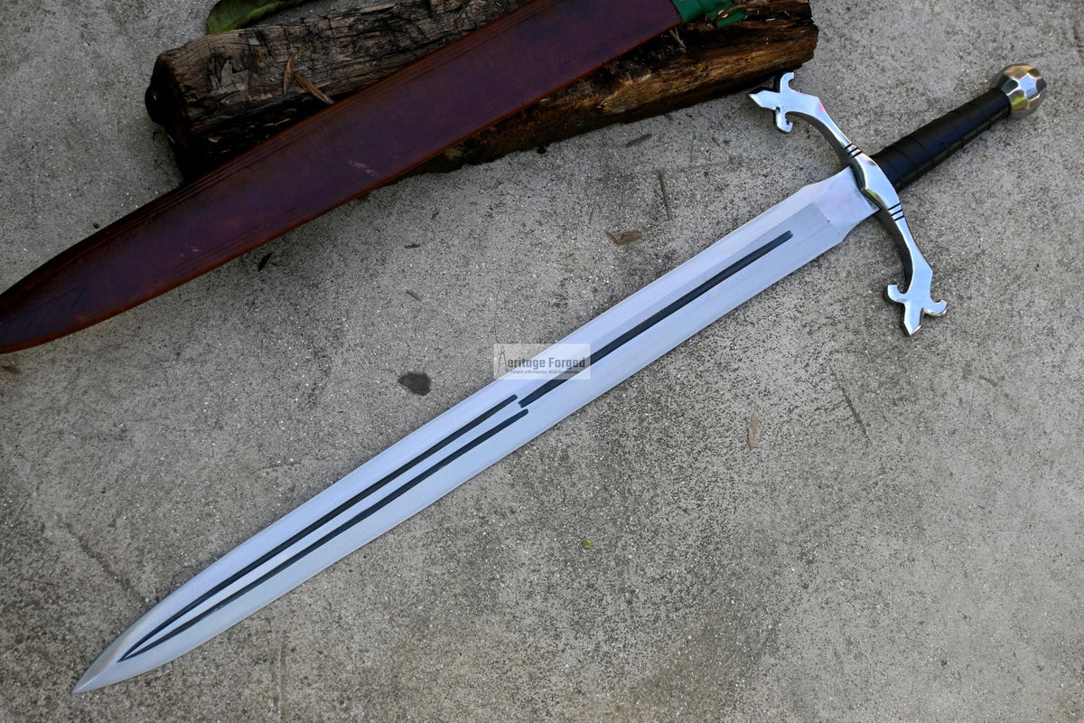 VIKING SWORD/24 inches Long Blade hand Made Sword/Leaf spring of truck/Rosewood Handle/Sharpen/Tempered/Ready to use/knife/knives