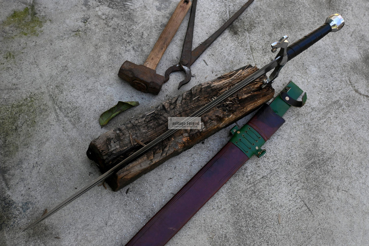 VIKING SWORD/24 inches Long Blade hand Made Sword/Leaf spring of truck/Rosewood Handle/Sharpen/Tempered/Ready to use/knife/knives