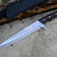 SKINNING KNIFE / 13 inches long Blade Hunting knife / Hand forged knife / Made from Leaf spring of truck / Tempered / Sharpen/ Ready to use