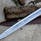 VIKING SWORD/21 inches Long Blade hand Made Sword/Leaf spring of truck/Rosewood Handle/Sharpen/Tempered/Flower pattern etched sword