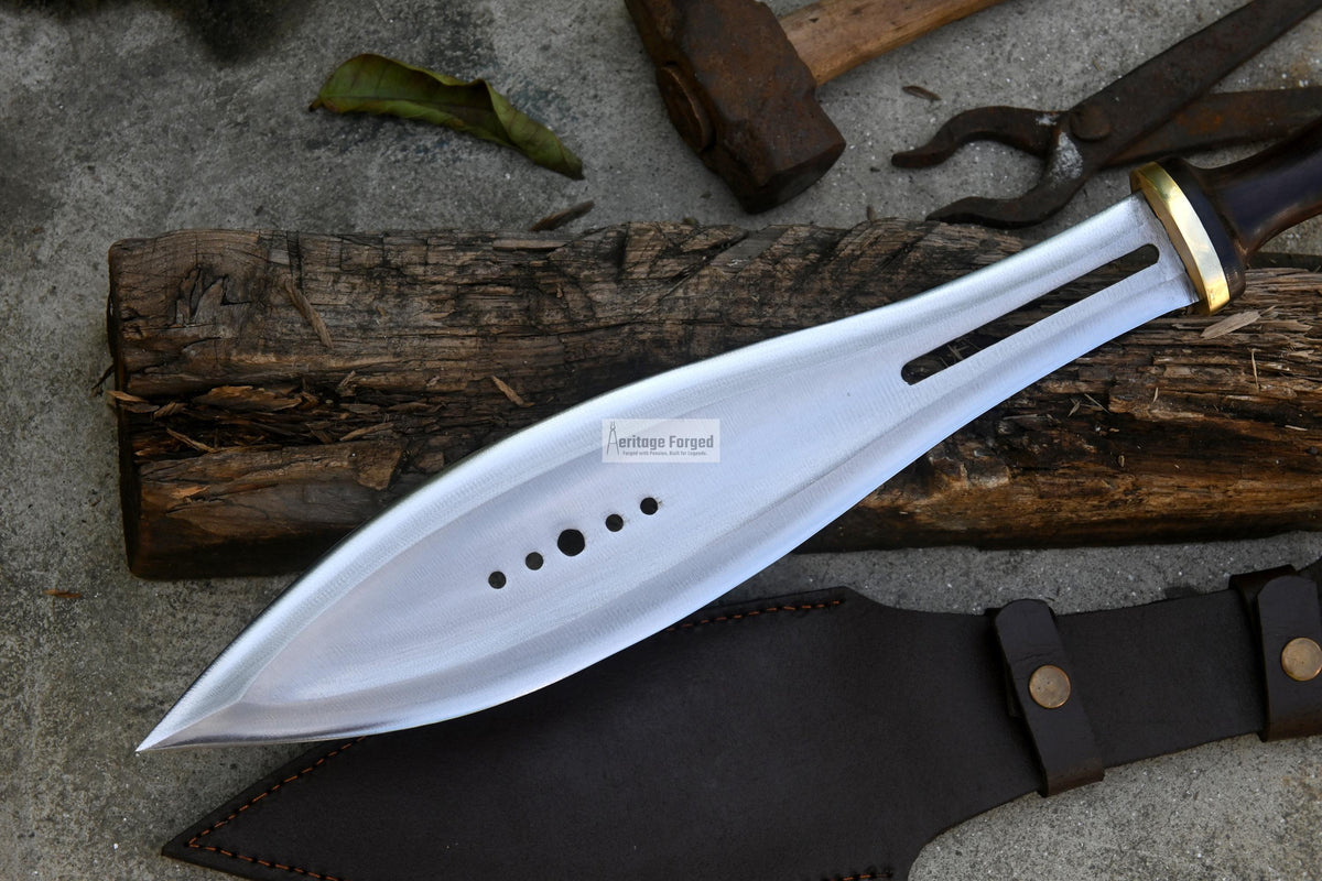 LEAF DAGGER/14 inches Long Blade hand forged Dagger/Leaf spring of truck/Rosewood Handle/Sharpen/Tempered/Ready to use/knife/knives