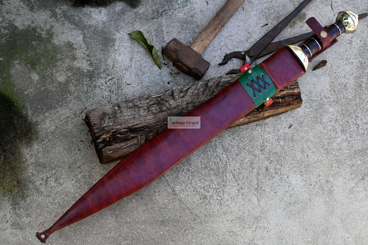 GLADIUS SWORD /22 inches long Blade Hand Forged Sword/ Gladius Machete/Handmade from Leaf spring of Truck-Balance water tempered/Sharp