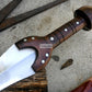 BRONZE AGE SWORD/25 inches Long Blade hand forged Sword/Leaf spring of truck/Rosewood Handle/Sharpen/Tempered/Ready to use/knife/knives