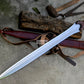 BRONZE AGE SWORD/25 inches Long Blade hand forged Sword/Leaf spring of truck/Rosewood Handle/Sharpen/Tempered/Ready to use/knife/knives