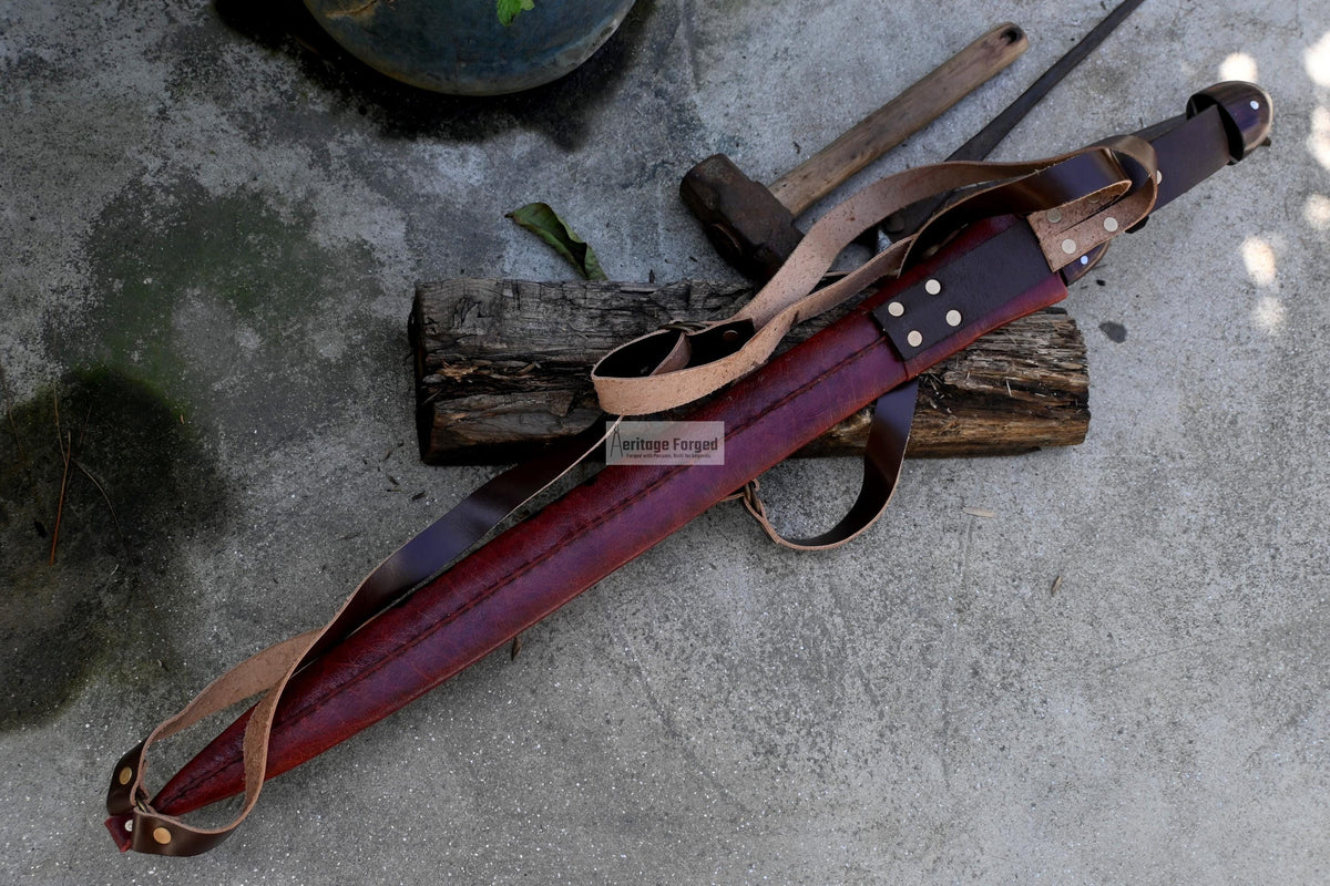 BRONZE AGE SWORD/25 inches Long Blade hand forged Sword/Leaf spring of truck/Rosewood Handle/Sharpen/Tempered/Ready to use/knife/knives