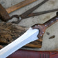 BRONZE AGE SWORD/25 inches Long Blade hand forged Sword/Leaf spring of truck/Rosewood Handle/Sharpen/Tempered/Ready to use/knife/knives