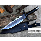 RAMBO PART II / Rambo first Blood knife/ Hand forged knife/Made from leaf spring/ Tempered/ Sharpen/Ready to use /Movie knife /hunting