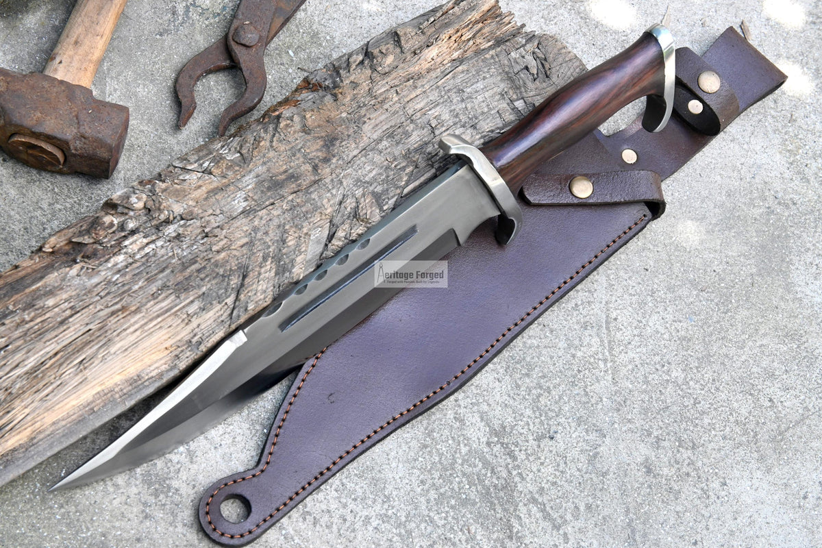 RAMBO III KNIFE/ Rambo 3 knife/ Hand forged knife/Made from leaf spring/ Tempered/ Sharpen/Ready to use /Movie knife /hunting