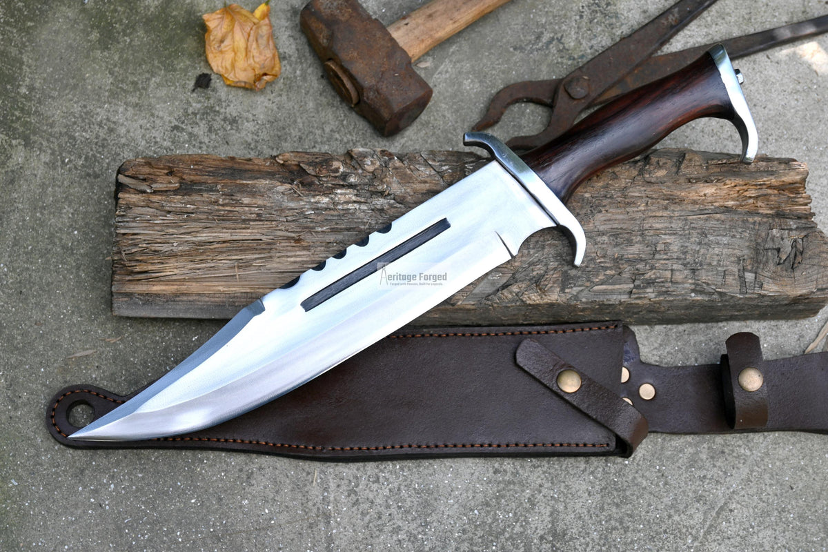 RAMBO III KNIFE/ Rambo 3 knife/ Hand forged knife/Made from leaf spring/ Tempered/ Sharpen/Ready to use /Movie knife /hunting