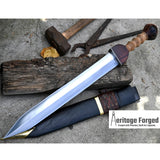 GLADIUS SWORD /20 inches long Blade Hand Forged Sword/ Gladius Machete/Handmade from Leaf spring of Truck-Balance water tempered/Sharp