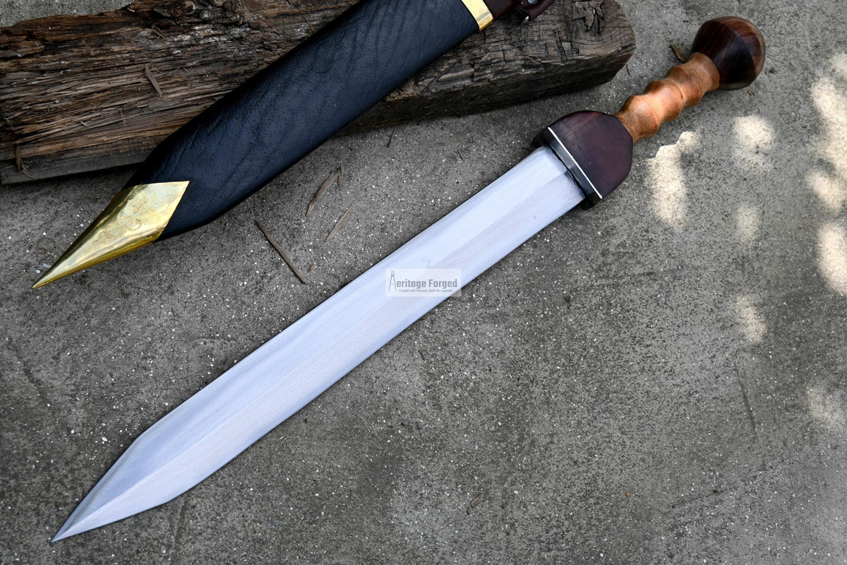 GLADIUS SWORD /20 inches long Blade Hand Forged Sword/ Gladius Machete/Handmade from Leaf spring of Truck-Balance water tempered/Sharp
