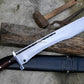 JUNGLE MACHETE / Large Jungle Clever/19 inches Long Blade Heavy duties machete/ Full tang/ Leaf spring of truck/ Tempered/Sharpen/Working