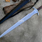 LARGE ACHILLES SWORD/29 inches Long Blade hand forged Sword/Leaf spring of truck/Rosewood Handle/Sharpen/Tempered/Ready to use/knife/knives