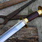 DRAGON TOOTH SWORD/20 inches Long Blade hand forged Sword/Leaf spring of truck/Rosewood Handle/Sharpen/Tempered/Ready to use/knife/knives