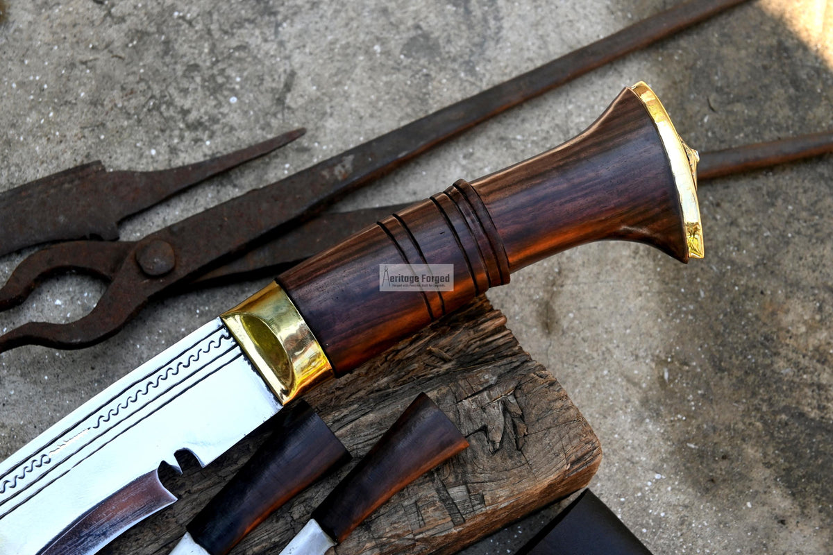 TRADITIONAL KHUKURI / Large kukri Machete/ 18 inches Long Blade Heavy machete/ Full tang/ Leaf spring of truck/ Tempered/Sharpen/Working