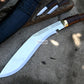 TRADITIONAL KHUKURI / Large kukri Machete/ 18 inches Long Blade Heavy machete/ Full tang/ Leaf spring of truck/ Tempered/Sharpen/Working