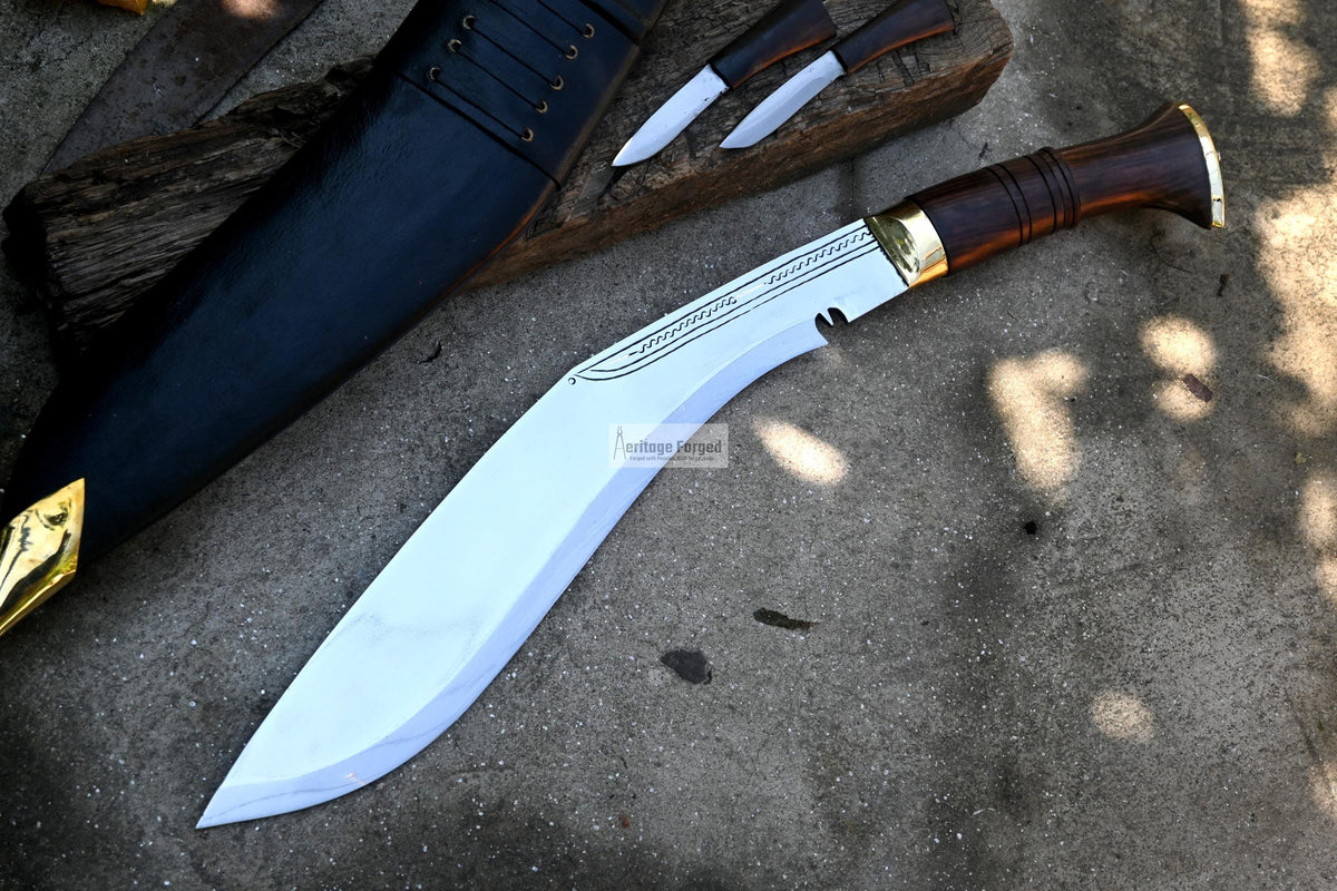 TRADITIONAL KHUKURI / Large kukri Machete/ 18 inches Long Blade Heavy machete/ Full tang/ Leaf spring of truck/ Tempered/Sharpen/Working